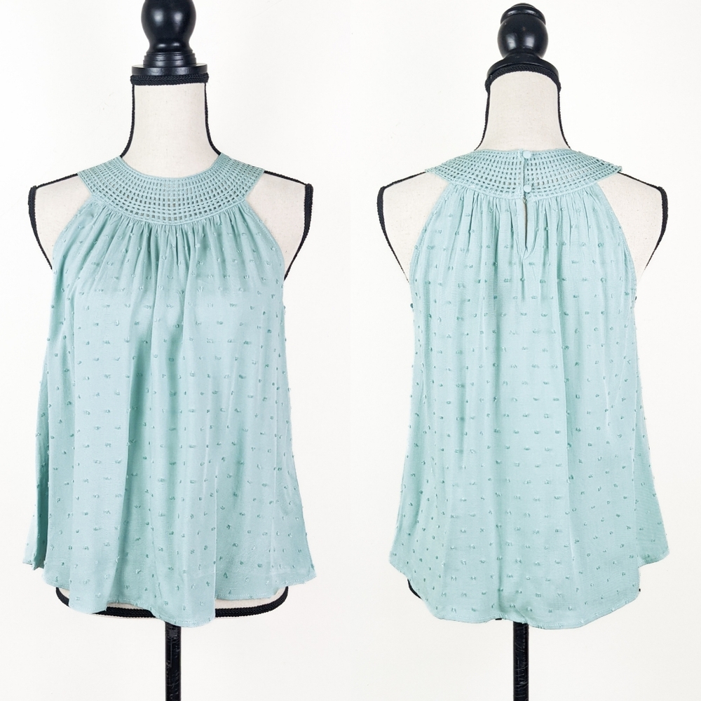 🦋LAST🦋 NWT Blu Pepper Mint Lace Collar Halter Top - Picture 5 of 5